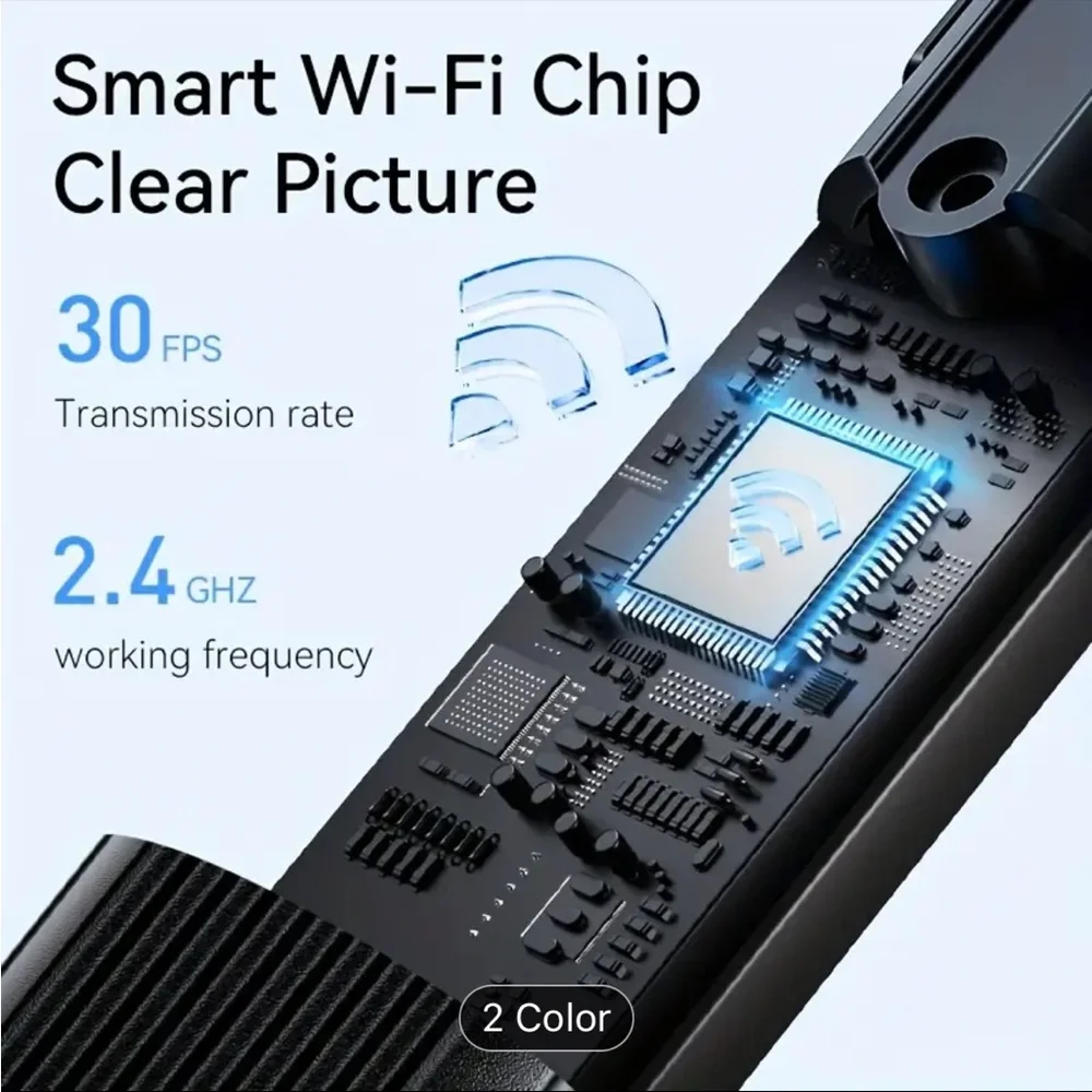Wireless Ear Cleaning Endoscope with Camera - Black
